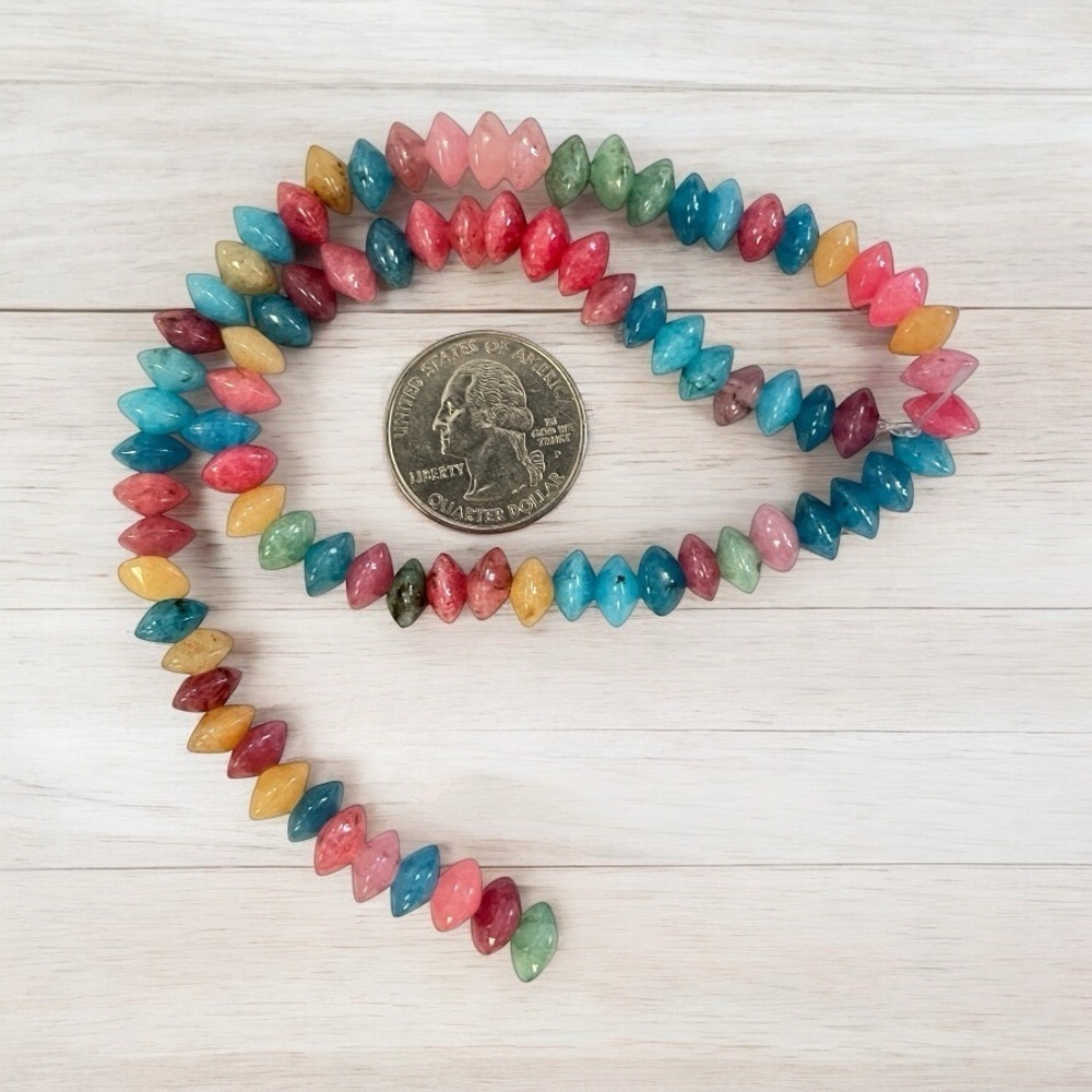 15” Multicolor Chalcedony Beads